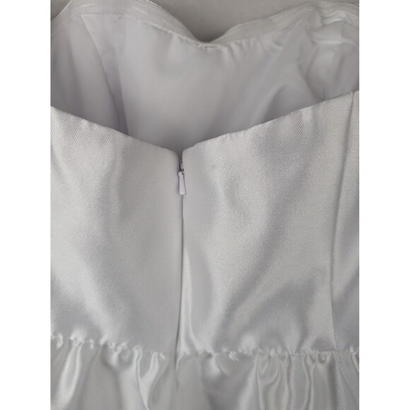 DB Studio Wedding Dress White Strapless High Low Gown 12 - Picture 6 of 12